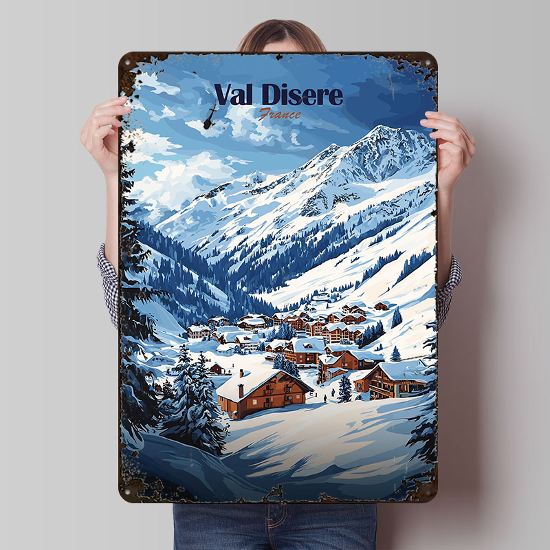 Retro Gaming France - Val Disere France Poster Customized Wall