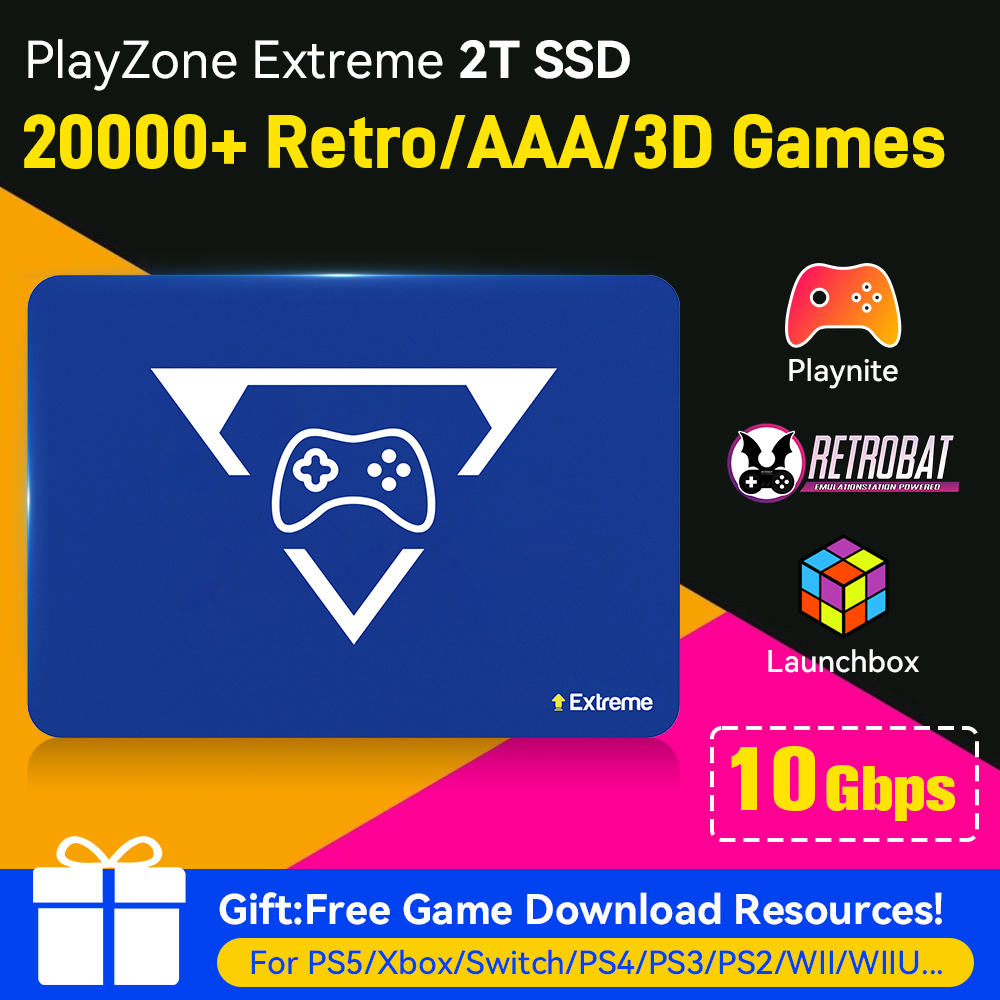 Retro Gaming Ps2 - 2TB Gaming Emulation Hard Drive With