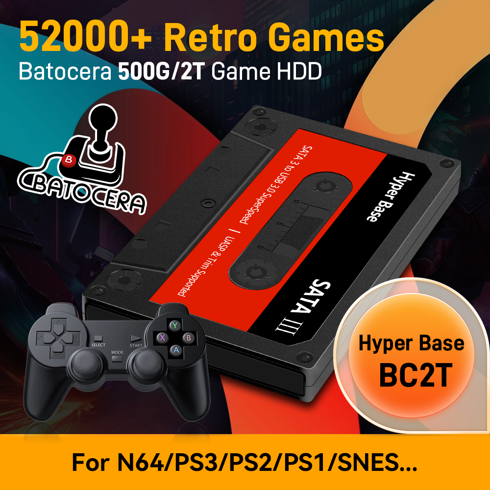 Retro Gaming Ps2 - Batocera 500G/2T Emulator Game Hard Drive
