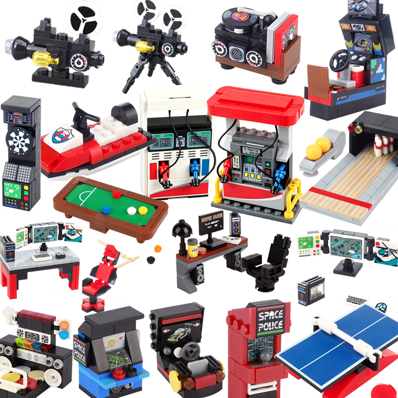 Retro Gaming Console Gun - MOC City Street View Building Blocks