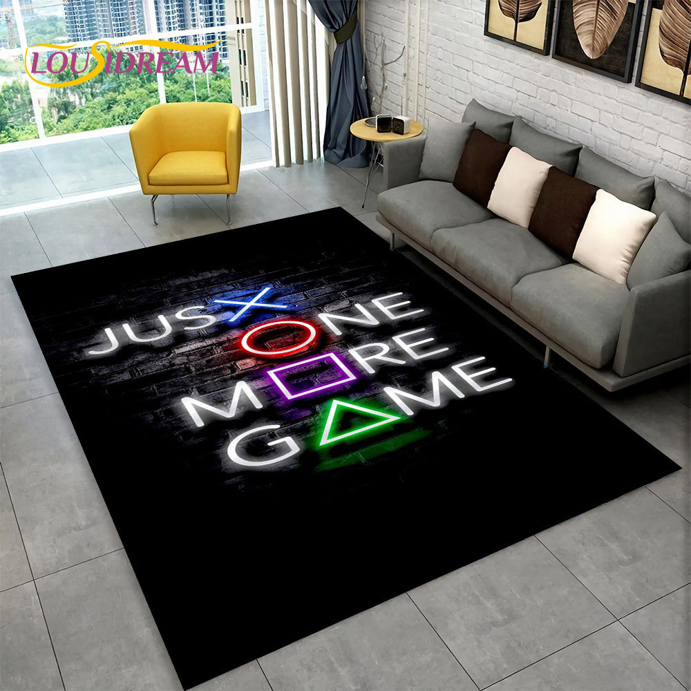 Retro Gaming Rug - 3D Cartoon Game Gamer Gamepad Area