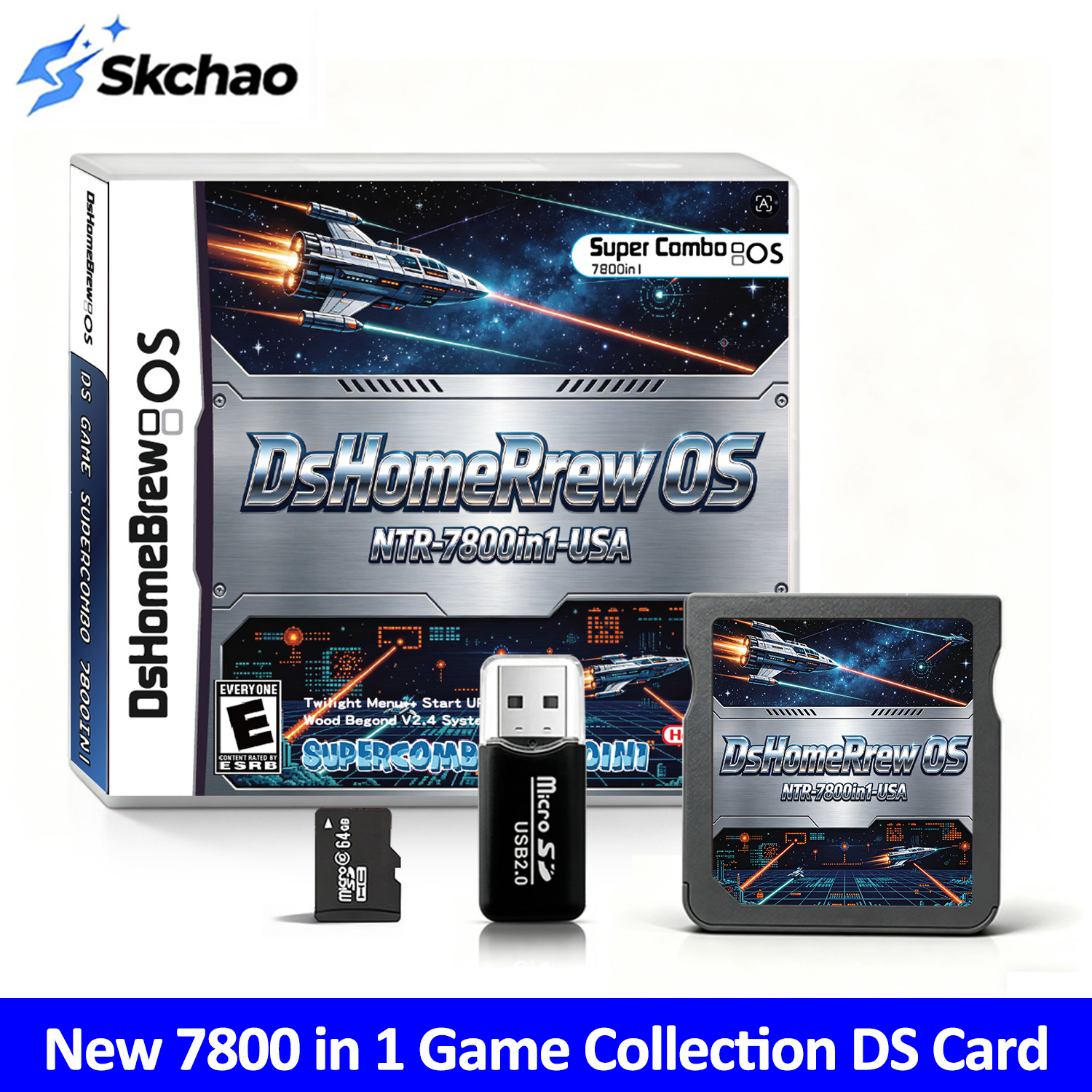 Retro Gaming Nostalgia - 7800 in 1 DsHomeBrew Flash Card