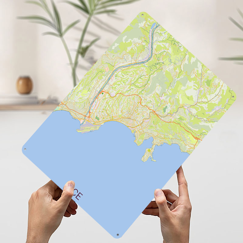 Map of Nice France Printed Pos - Retro Gaming France บทวิจารณ์และราคา