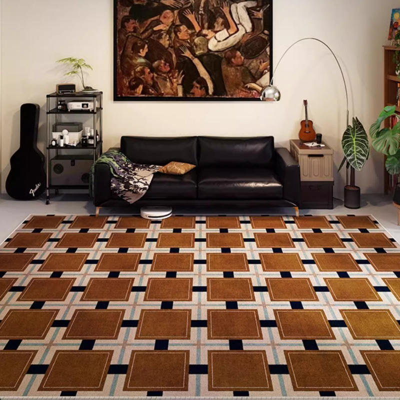Retro Plaid Living Room Decora - Retro Gaming Rug บทวิจารณ์และราคา