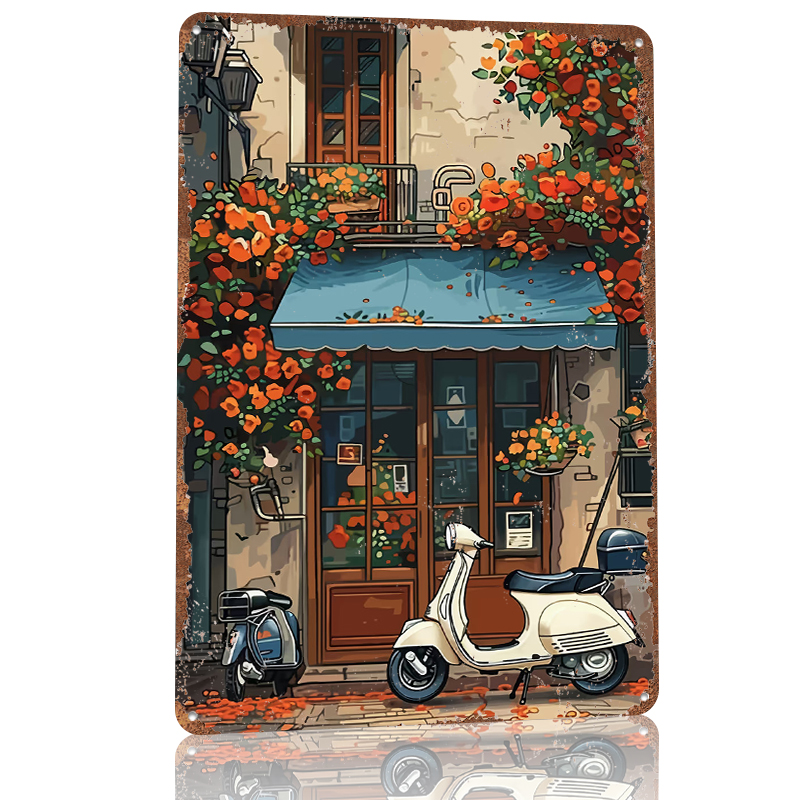 Vintage Scooter Shop Poster Cu - Retro Gaming Shops บทวิจารณ์และราคา