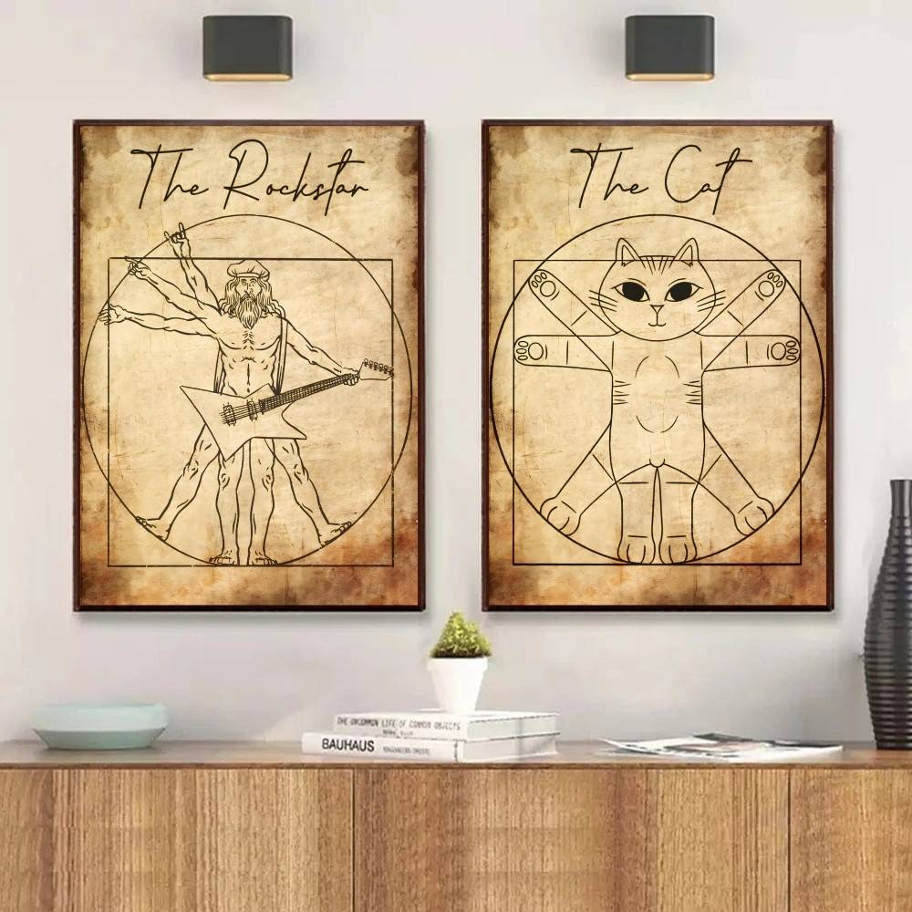 Vintage Vitruvian Style Music  - Retro Gaming Wallpaper บทวิจารณ์และราคา