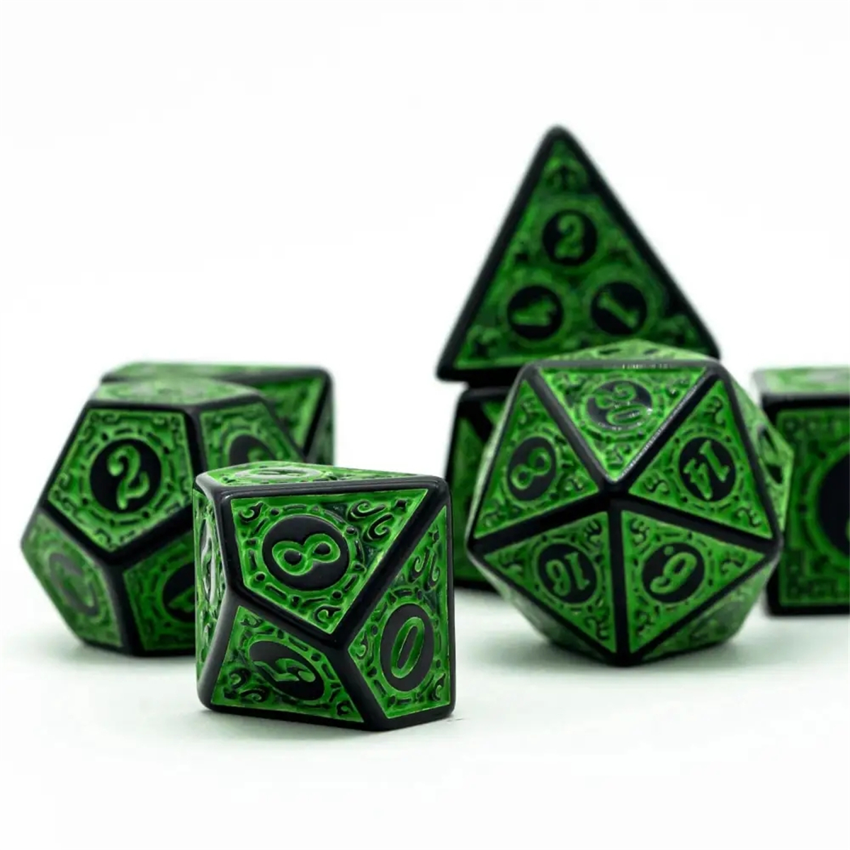 High Quality Plastic DND Dice  - Retro Gaming Fonts บทวิจารณ์และราคา