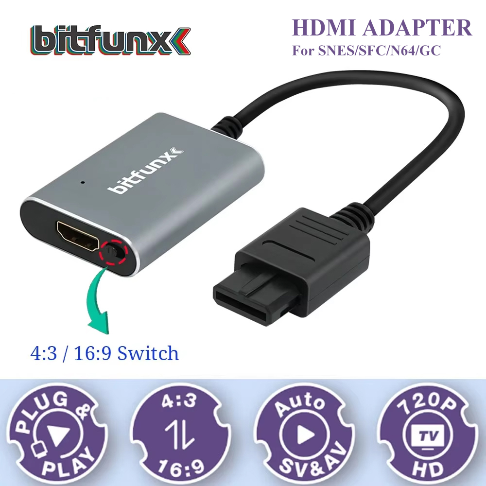 Bitfunx 720P Svideo / AV To HD - Retro Gaming Nostalgia บทวิจารณ์และราคา