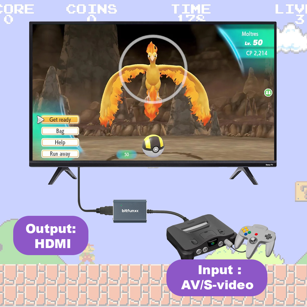 Bitfunx 720P Svideo / AV To HD - Retro Gaming Nostalgia บทวิจารณ์และราคา