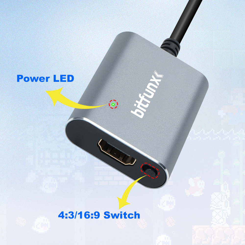 Bitfunx 720P Svideo / AV To HD - Retro Gaming Nostalgia บทวิจารณ์และราคา