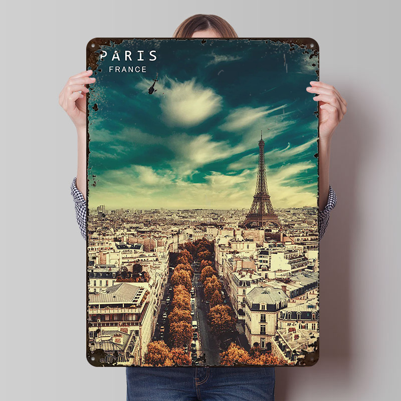 Paris France Metal Poster Wall - Retro Gaming France บทวิจารณ์และราคา