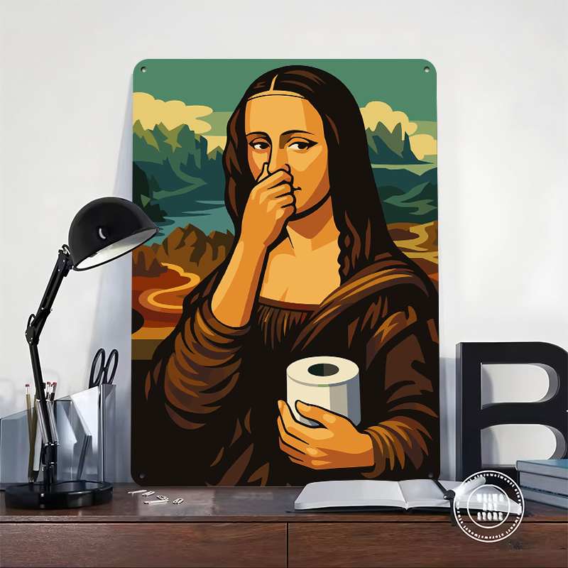Mona Lisa Holding Toilet Paper - Retro Gaming Wallpaper บทวิจารณ์และราคา