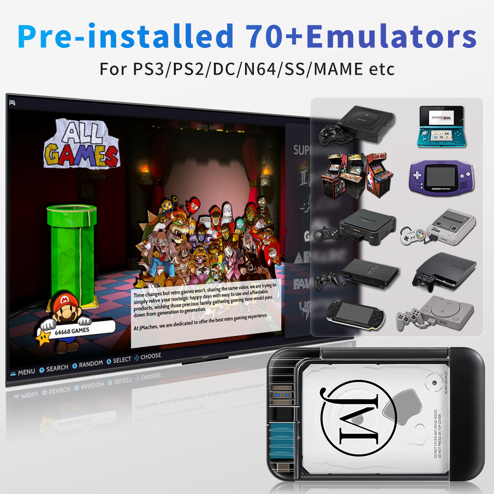 RETROBAT Portable 500G Gaming  - Retro Gaming Ps2 บทวิจารณ์และราคา