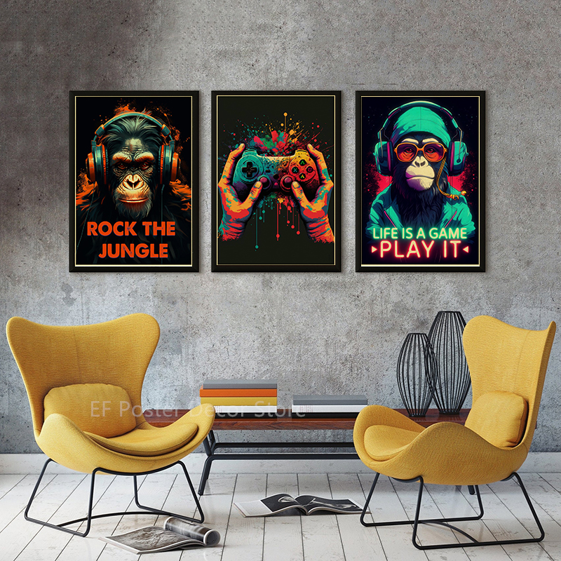 Colorful Game Controller Wall  - Retro Gaming Wallpaper บทวิจารณ์และราคา