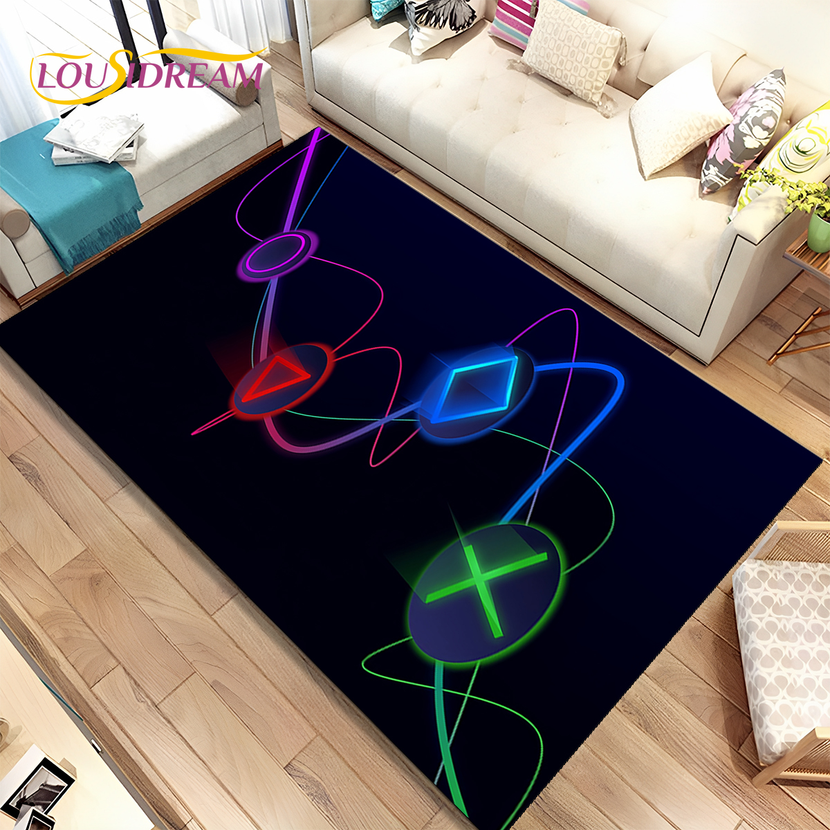 Cartoon Game Gamer Gamepad Rug - Retro Gaming Rug บทวิจารณ์และราคา