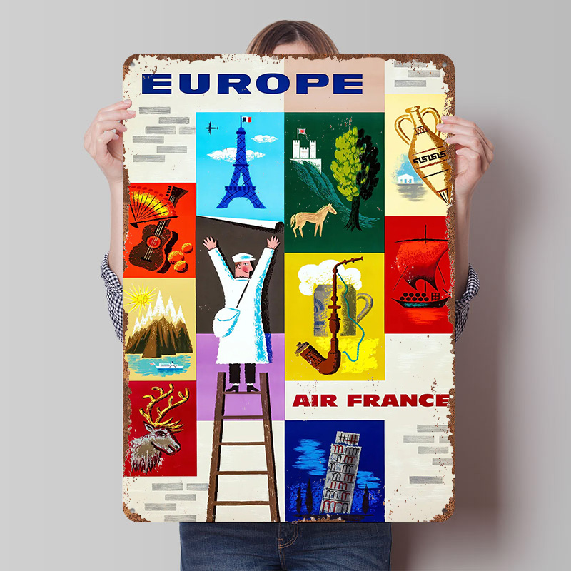 Europe Air France Travel Metal - Retro Gaming France บทวิจารณ์และราคา