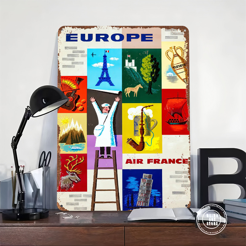 Europe Air France Travel Metal - Retro Gaming France บทวิจารณ์และราคา