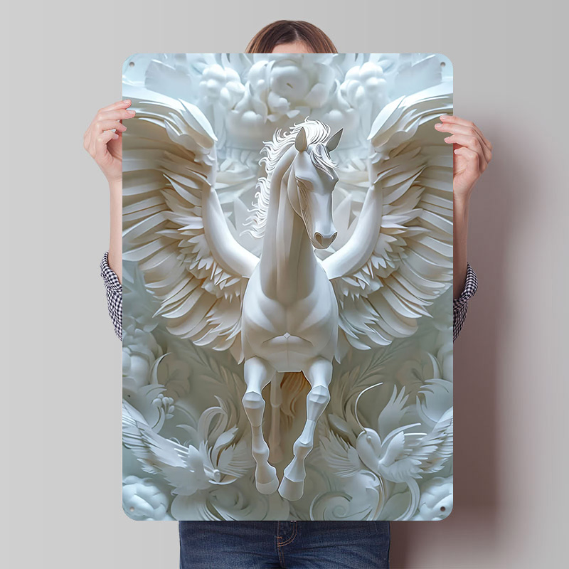 Paper Pegasus White Horse Wing - Retro Gaming Wallpaper บทวิจารณ์และราคา