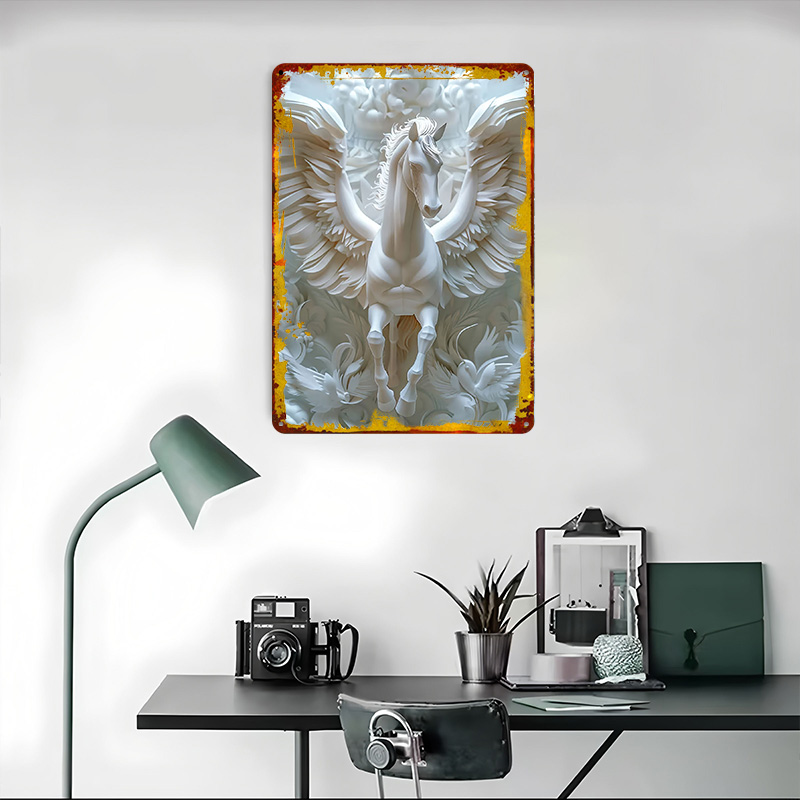 Paper Pegasus White Horse Wing - Retro Gaming Wallpaper บทวิจารณ์และราคา