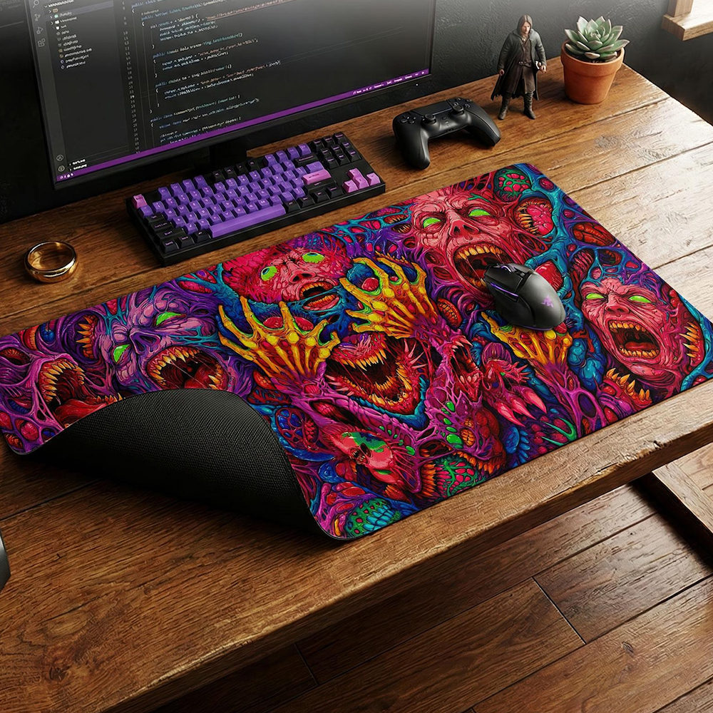 Japan Red Mouse Pad Neon Gore  - Retro Gaming Rug บทวิจารณ์และราคา