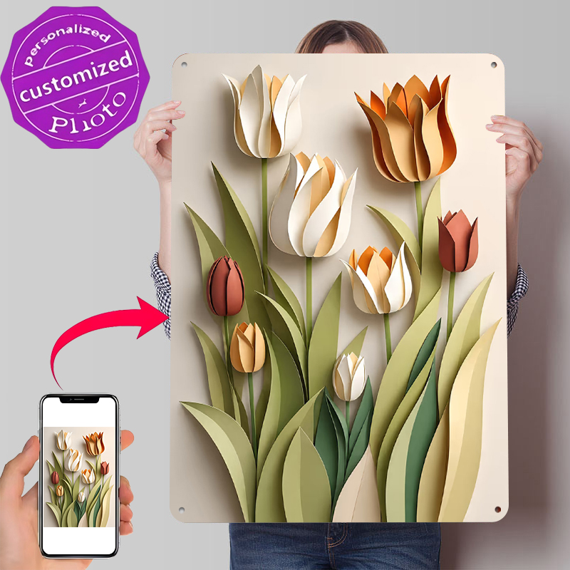Paper Cutout Tulips Flowers Pr - Retro Gaming Wallpaper บทวิจารณ์และราคา