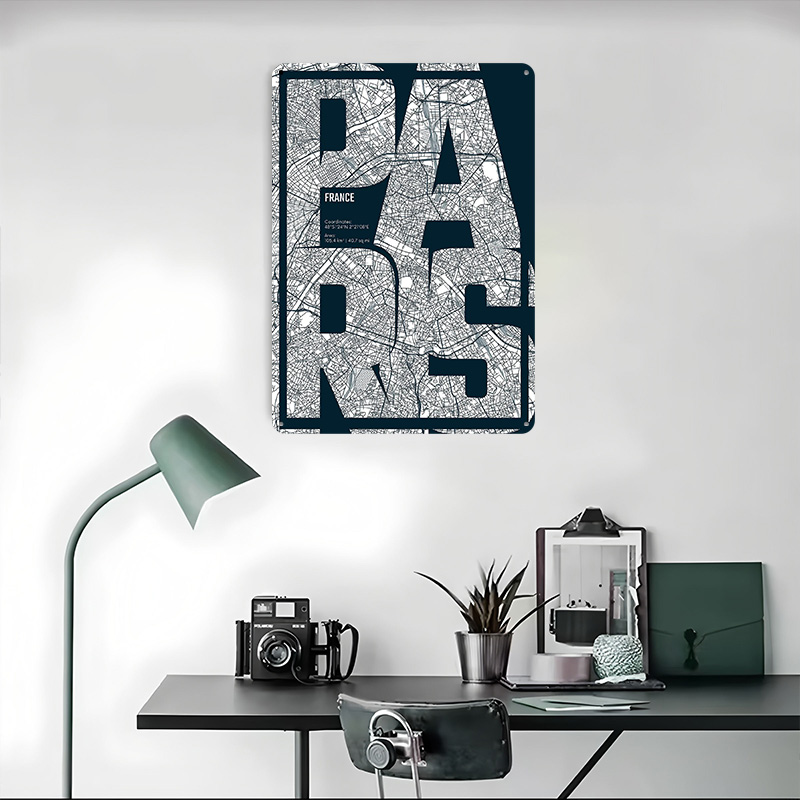 Paris France Map Typography Pr - Retro Gaming France บทวิจารณ์และราคา