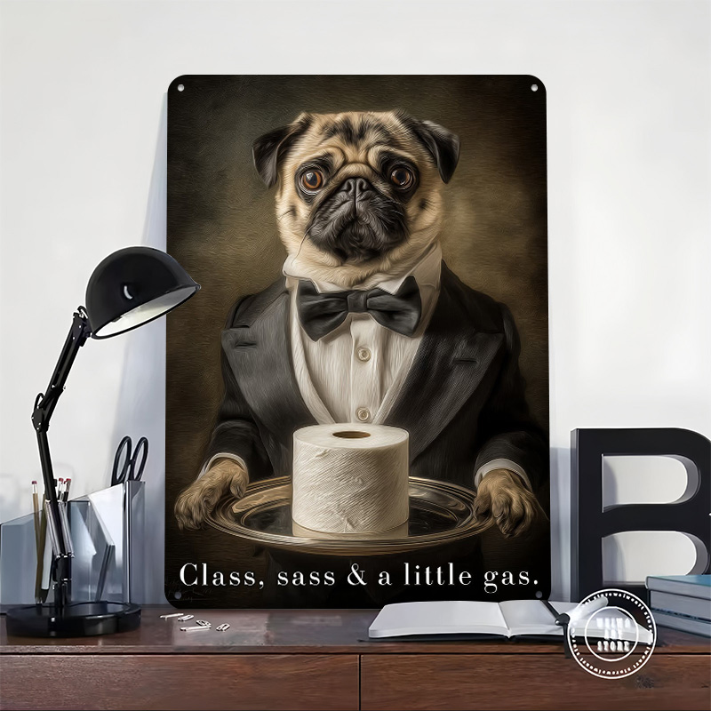 Pug Butler With Toilet Paper P - Retro Gaming Wallpaper บทวิจารณ์และราคา