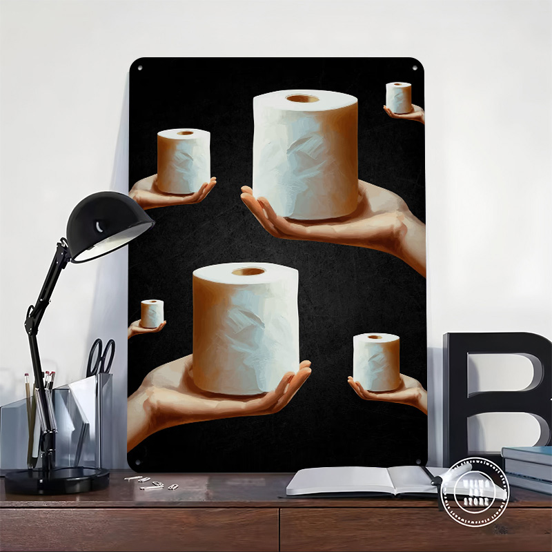 Hands Holding Toilet Paper Rol - Retro Gaming Wallpaper บทวิจารณ์และราคา