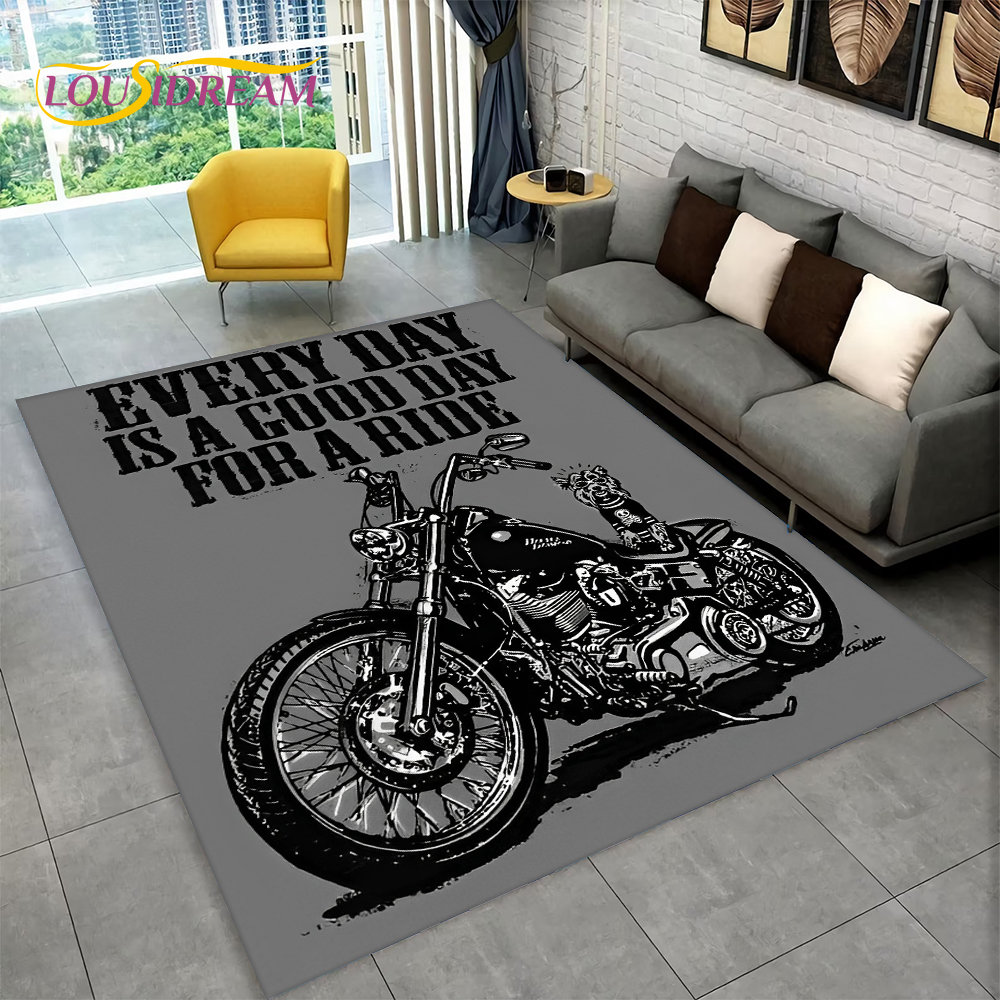 3D Retro Vintage Motorcycle Ar - Retro Gaming Rug บทวิจารณ์และราคา