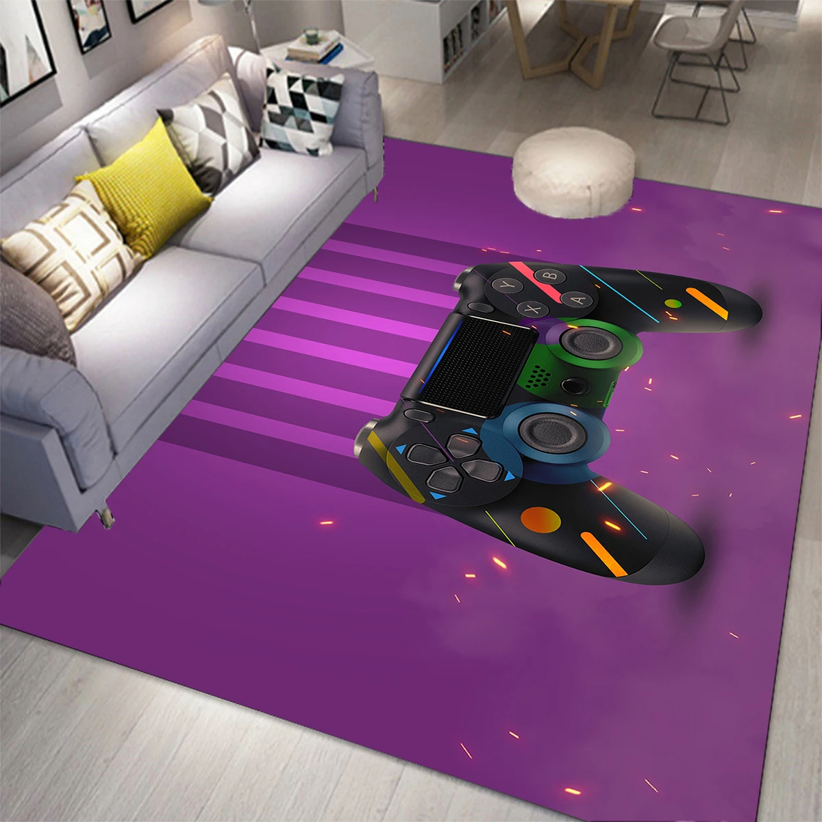 Gaming Area Rug for Kids Boy B - Retro Gaming Rug บทวิจารณ์และราคา
