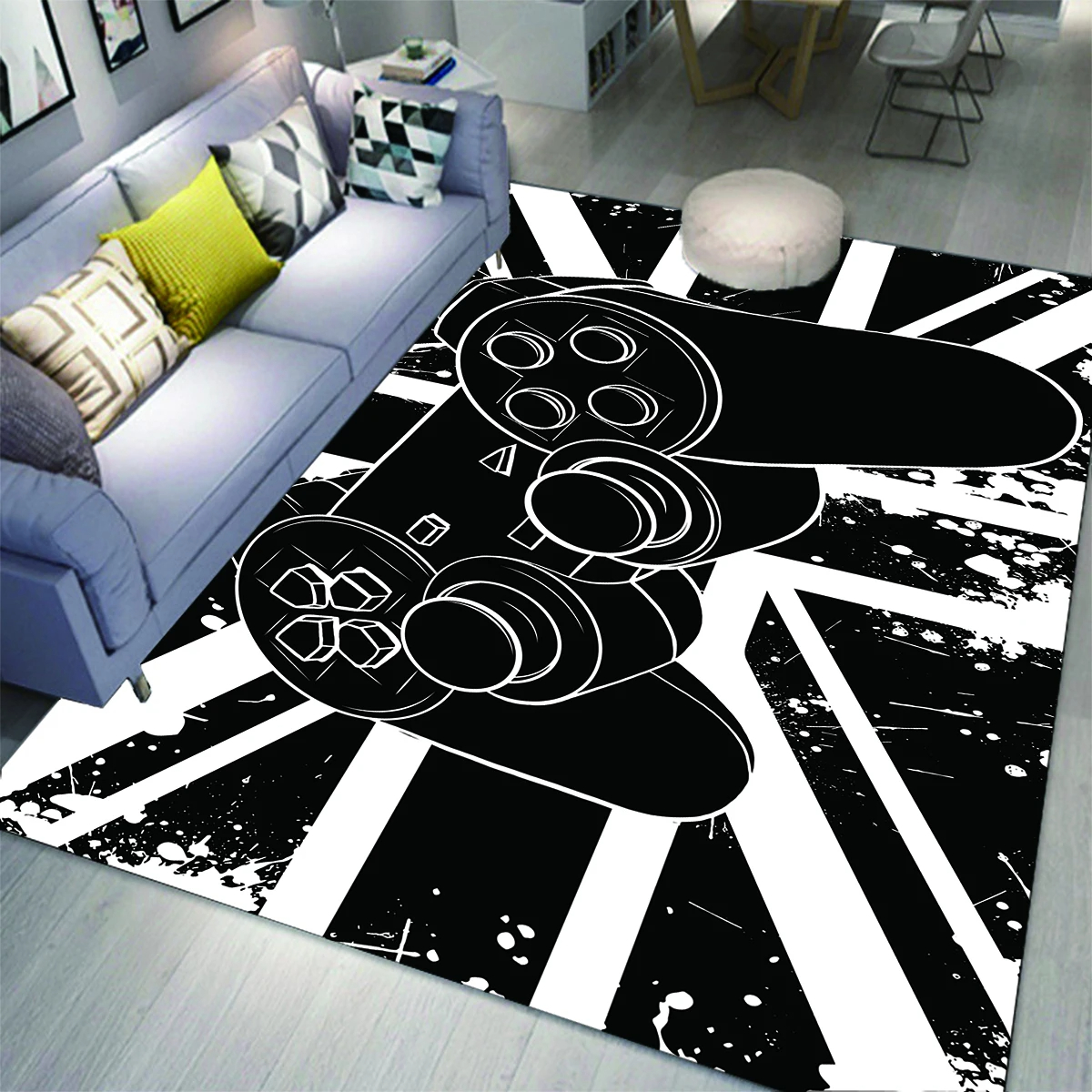 Gaming Area Rug for Kids Boy B - Retro Gaming Rug บทวิจารณ์และราคา
