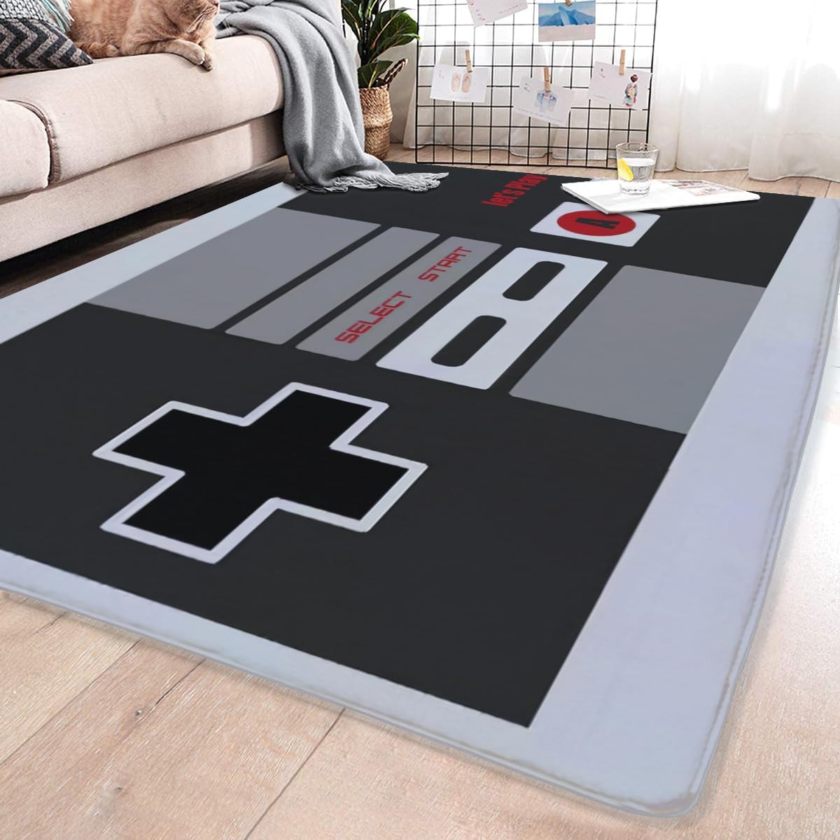 Vintage NES Controller Themed  - Retro Gaming Rug บทวิจารณ์และราคา