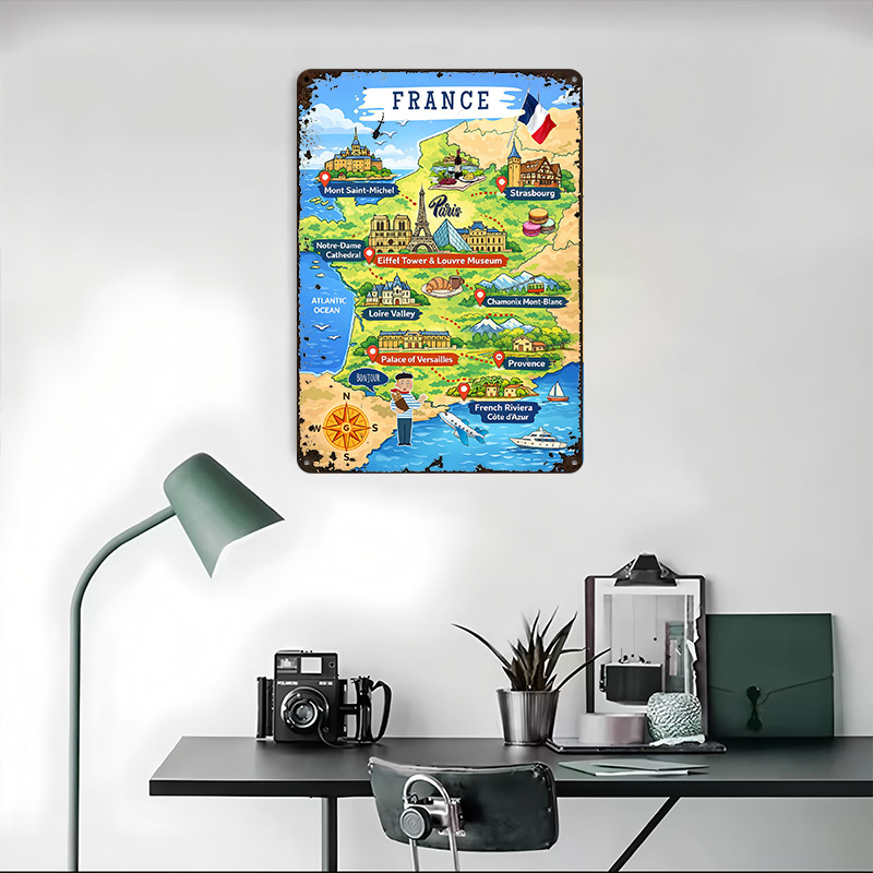 France Travel Map Cartoon Meta - Retro Gaming France บทวิจารณ์และราคา