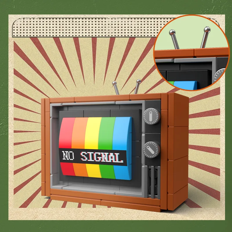 Retro DIY Building Blocks TV R - Retro Gaming Nostalgia บทวิจารณ์และราคา