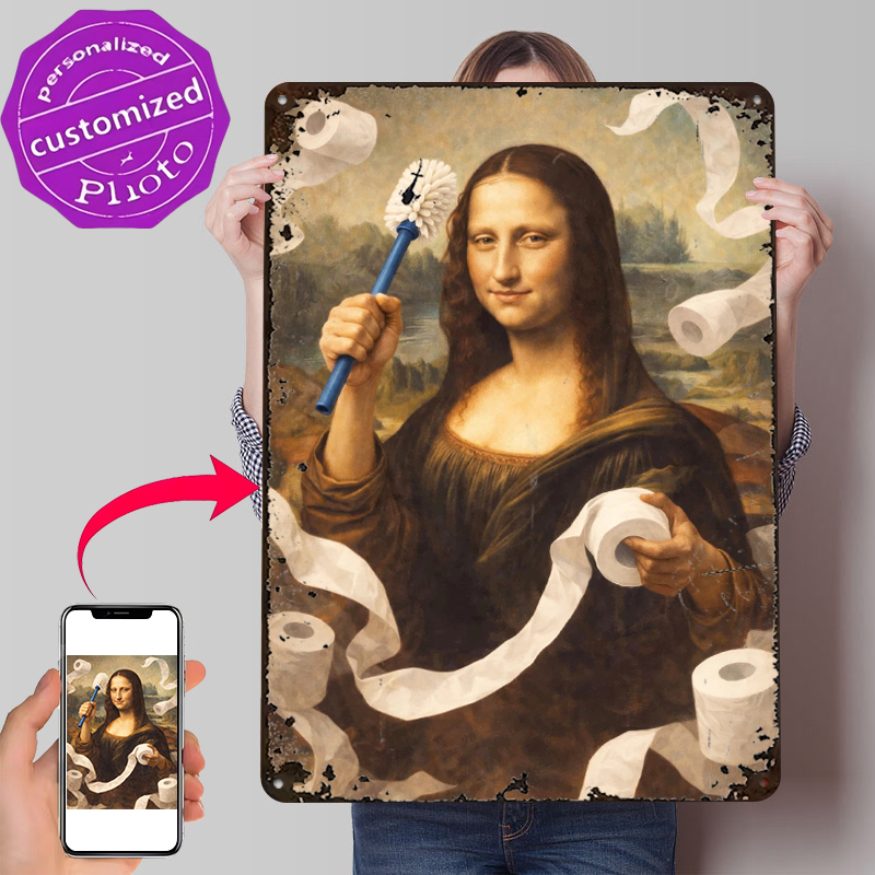 Mona Lisa With Toilet Brush an - Retro Gaming Wallpaper บทวิจารณ์และราคา
