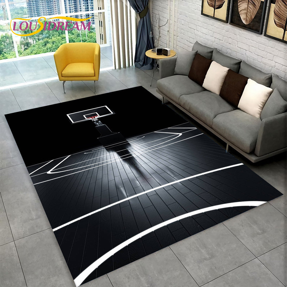 3D Basketball Cour Cartoon Are - Retro Gaming Rug บทวิจารณ์และราคา