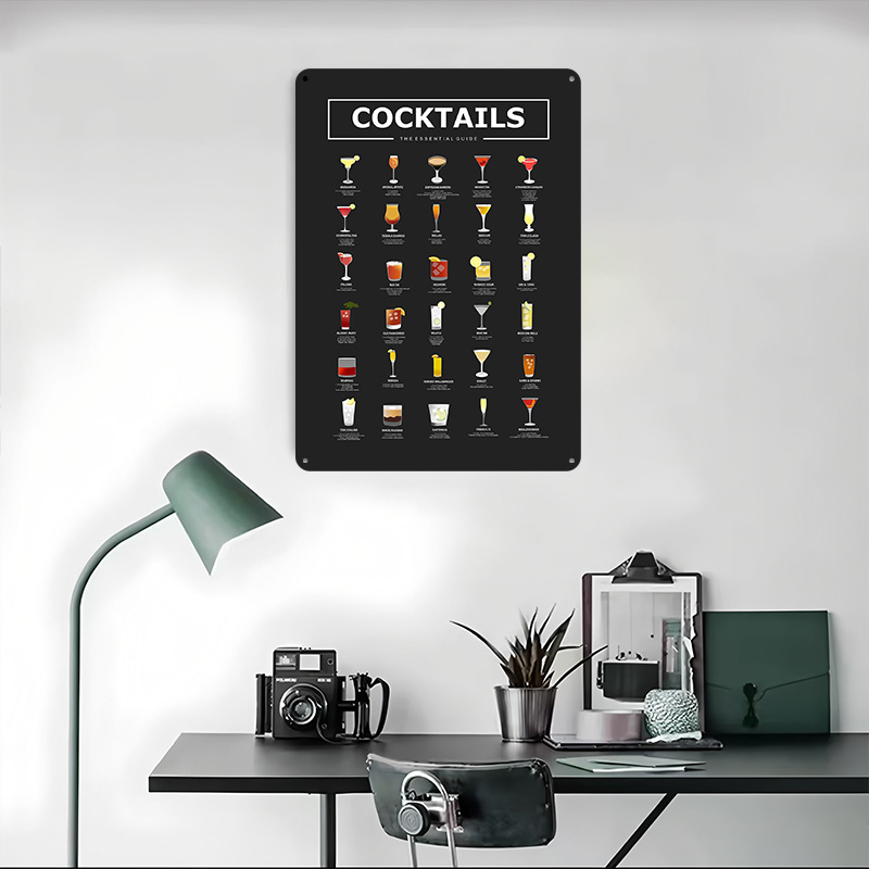 Cocktails Guide Printed Poster - Retro Gaming Guide บทวิจารณ์และราคา