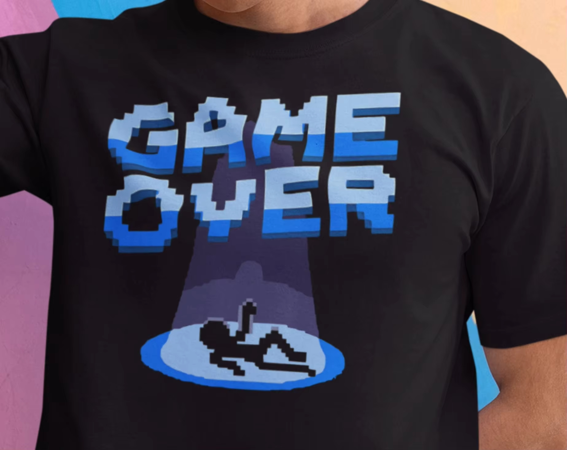 Game Over Screen Tee Retro Gam - Retro Gaming Shops บทวิจารณ์และราคา