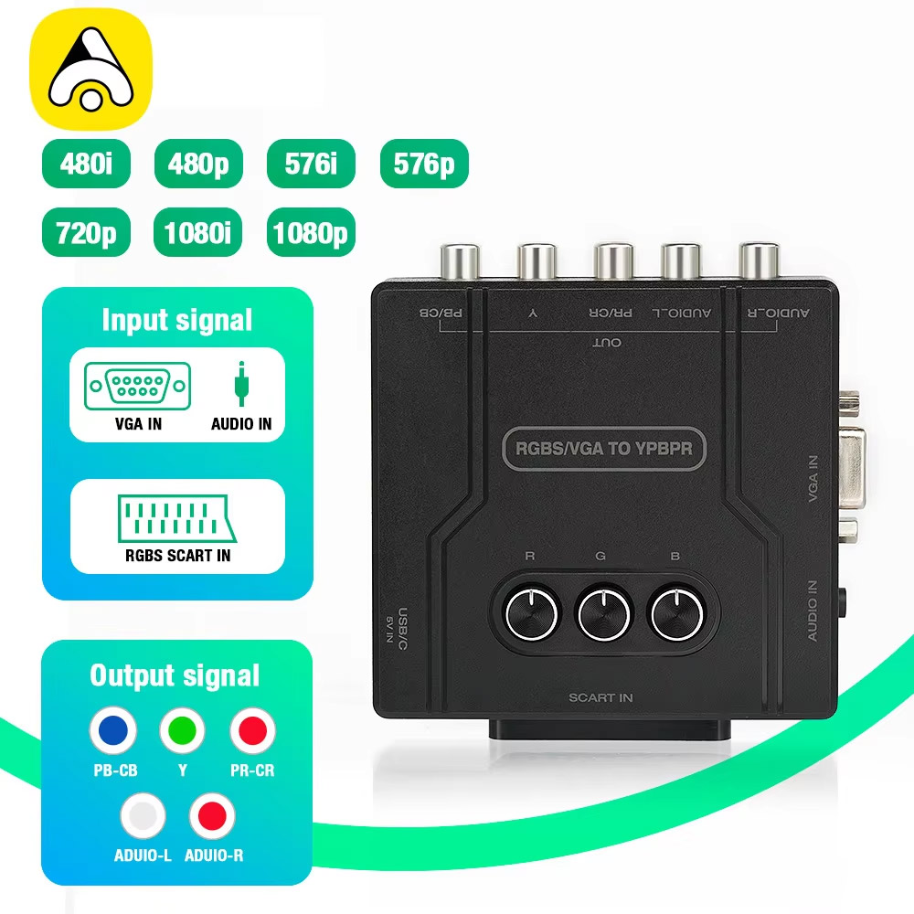 RGBS VGA to YPBPR Component Co - Retro Gaming Nostalgia บทวิจารณ์และราคา